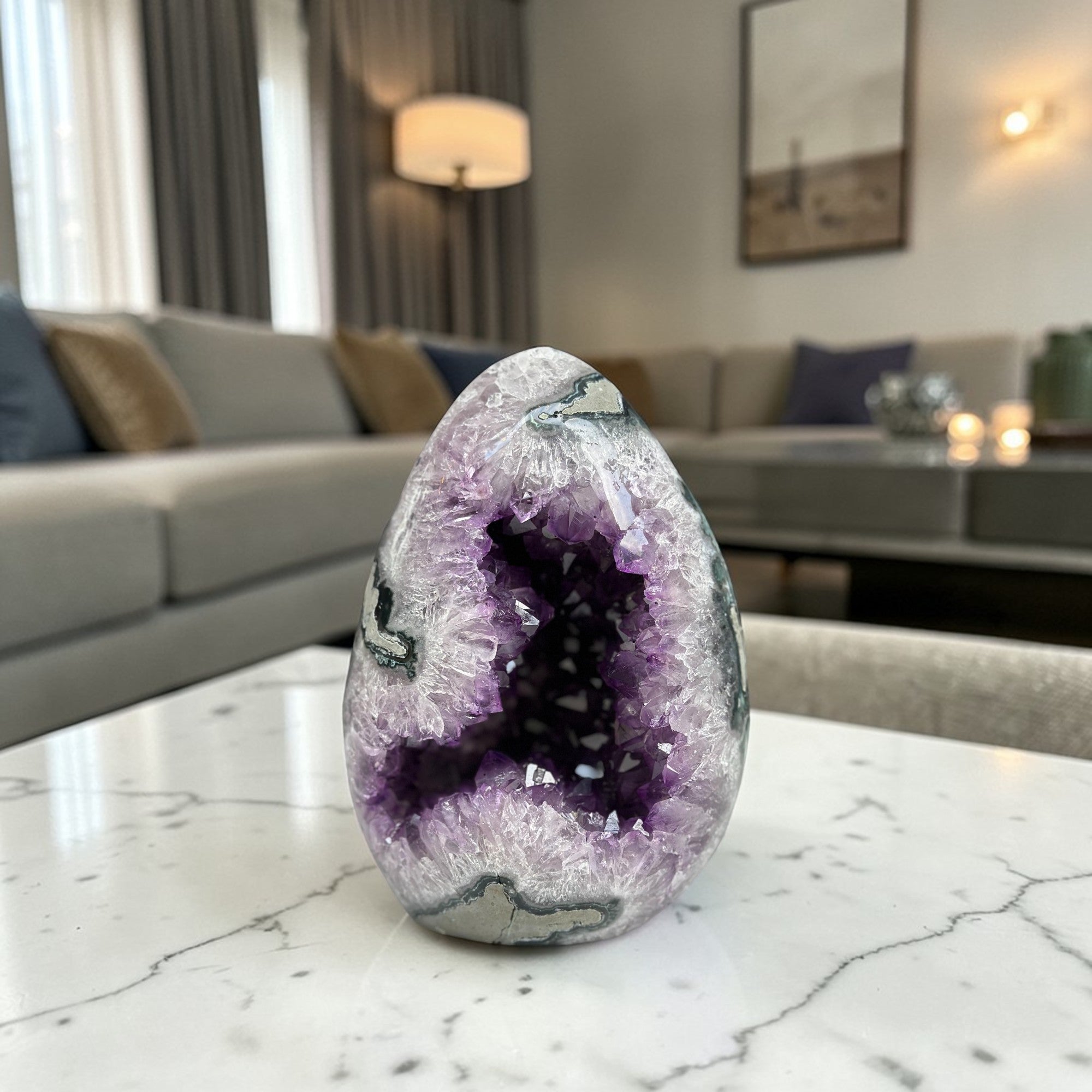 Amethyst Crystal Eggs | Egg Shaped Geodes & Crystal Rocks