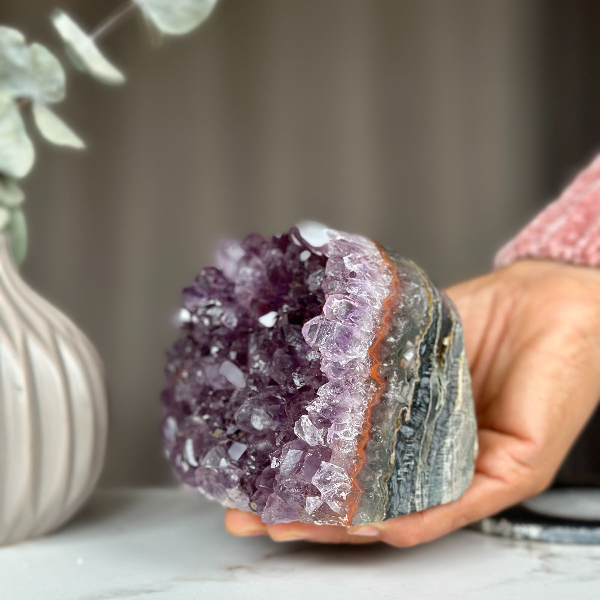 Deep purple amethyst cathedral 2LB amethyst crystal