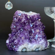 Amethyst geode cave with agate formations