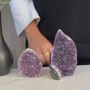 Amethyst flame set for home decor