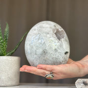Stunning Amethyst Geode Cave SET (8 Lb), High Quality Amethyst Crystal Egg shaped for Home Decor