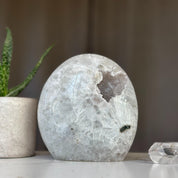 Stunning Amethyst Geode Cave SET (8 Lb), High Quality Amethyst Crystal Egg shaped for Home Decor
