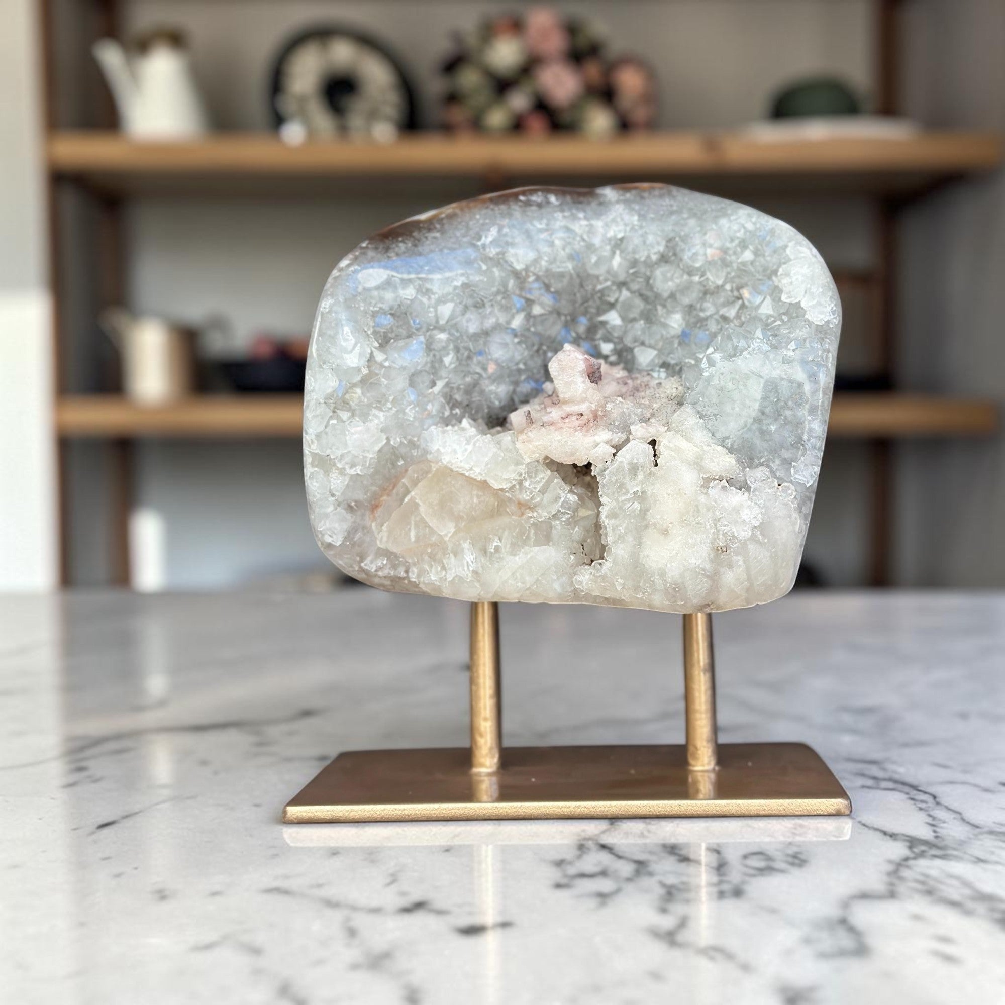 rar quartz crystal formation on display