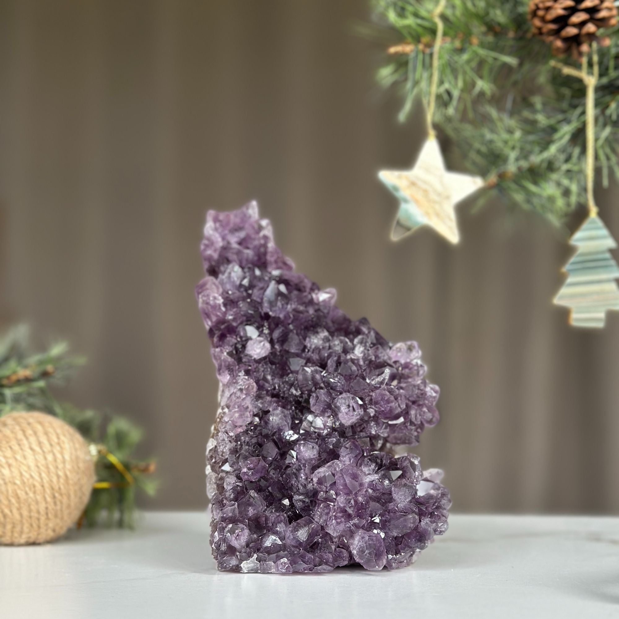 Extra Large Amethyst, Crystal Cluster With Cut Base, 6 to 7 inches amethyst