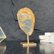 Incredible Jasper formation and Metal Base, Rare Crystal 100% natural