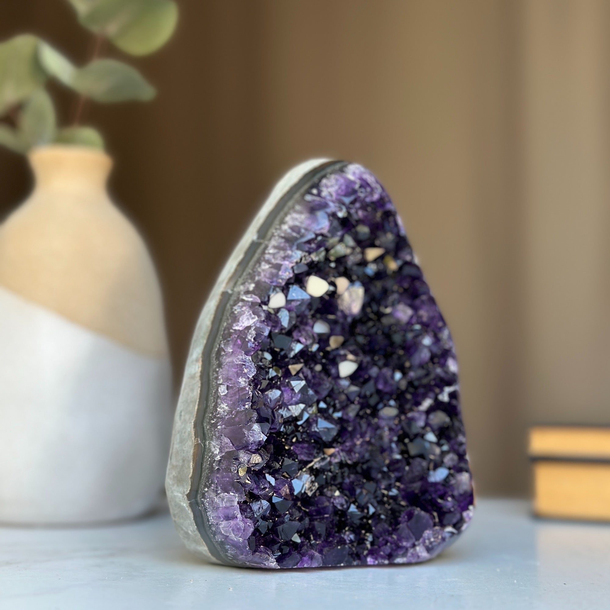 Large amethyst geode with FREE GIFT BOX, Mindfulness gift