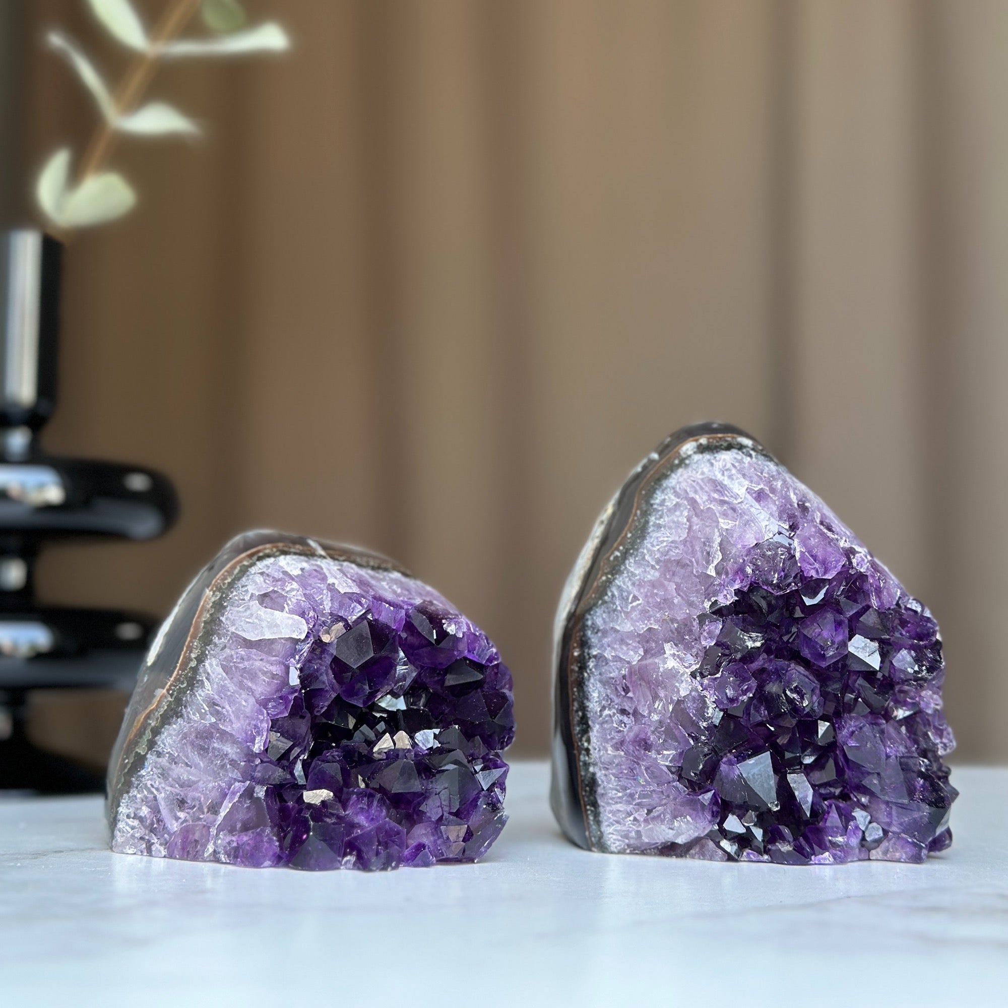 Amethyst set, amethysts for meditation altar