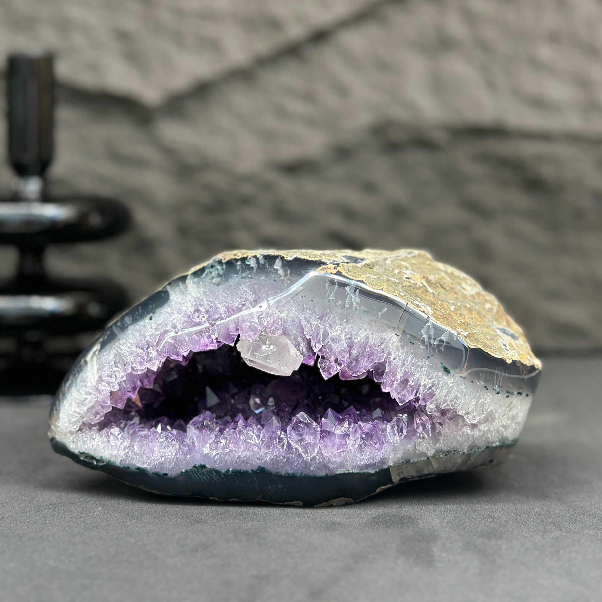 Uruguayan Amethyst & Agate Crystal Geode