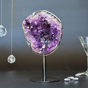 Incredible Crystal with Display Stand, Large Quartz, Amethyst geode on stand