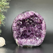 Uruguayan Amethyst and Agate Cave, Natural Geode, 8 inches Amethyst crystal