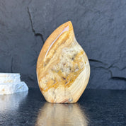 Semiprecious jasper stone, jasper flame