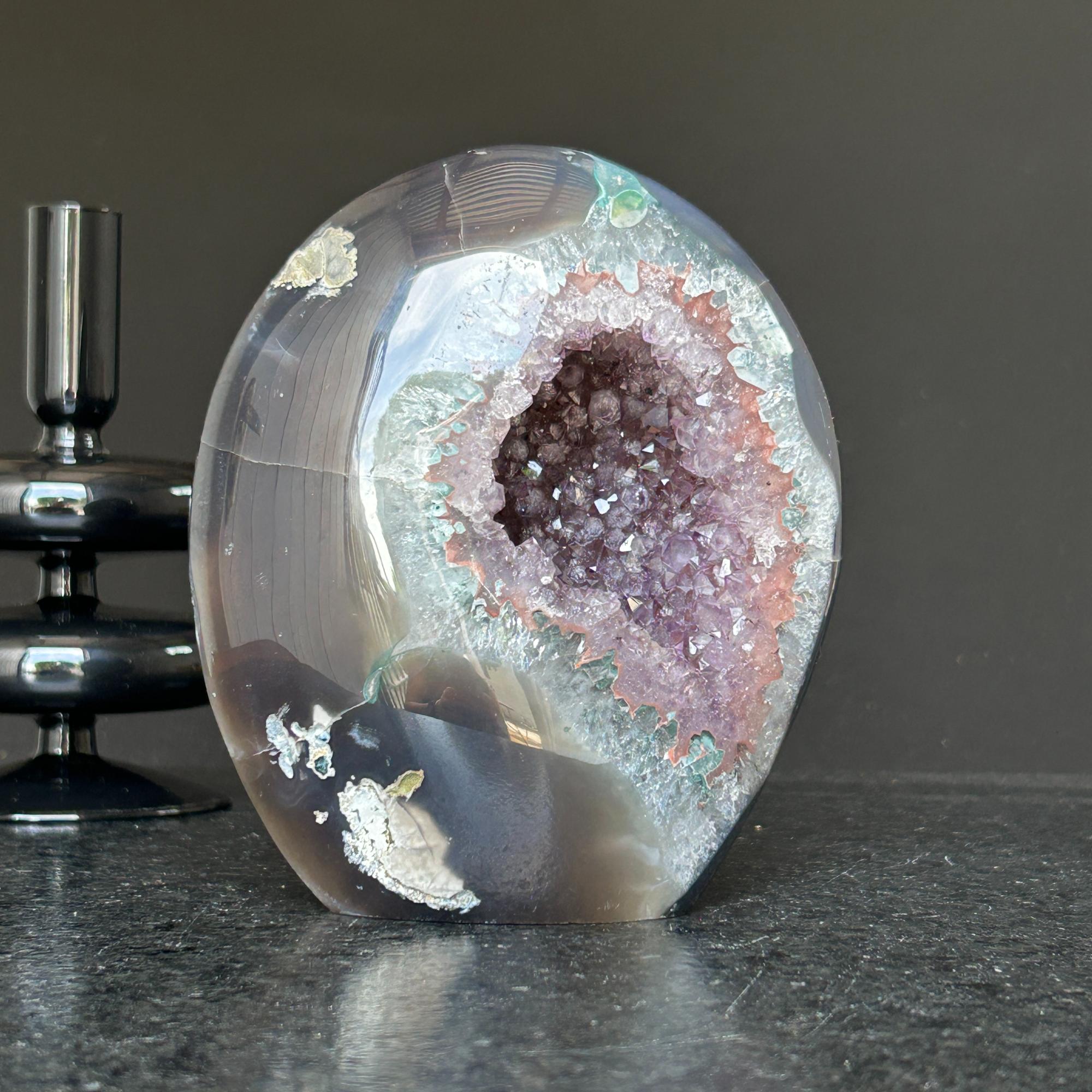 Amethyst Geode Cave, Large Cave shaped, wonderful piece for collectors, Full polished, Stunning decor Crystal