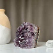 2 Lb Amethyst geode Unique raw crystal cluster, Deep Purple Project Amethyst crystal