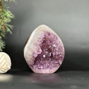 Deep Purple Amethyst Geode Cave, Perfect for Home Decor