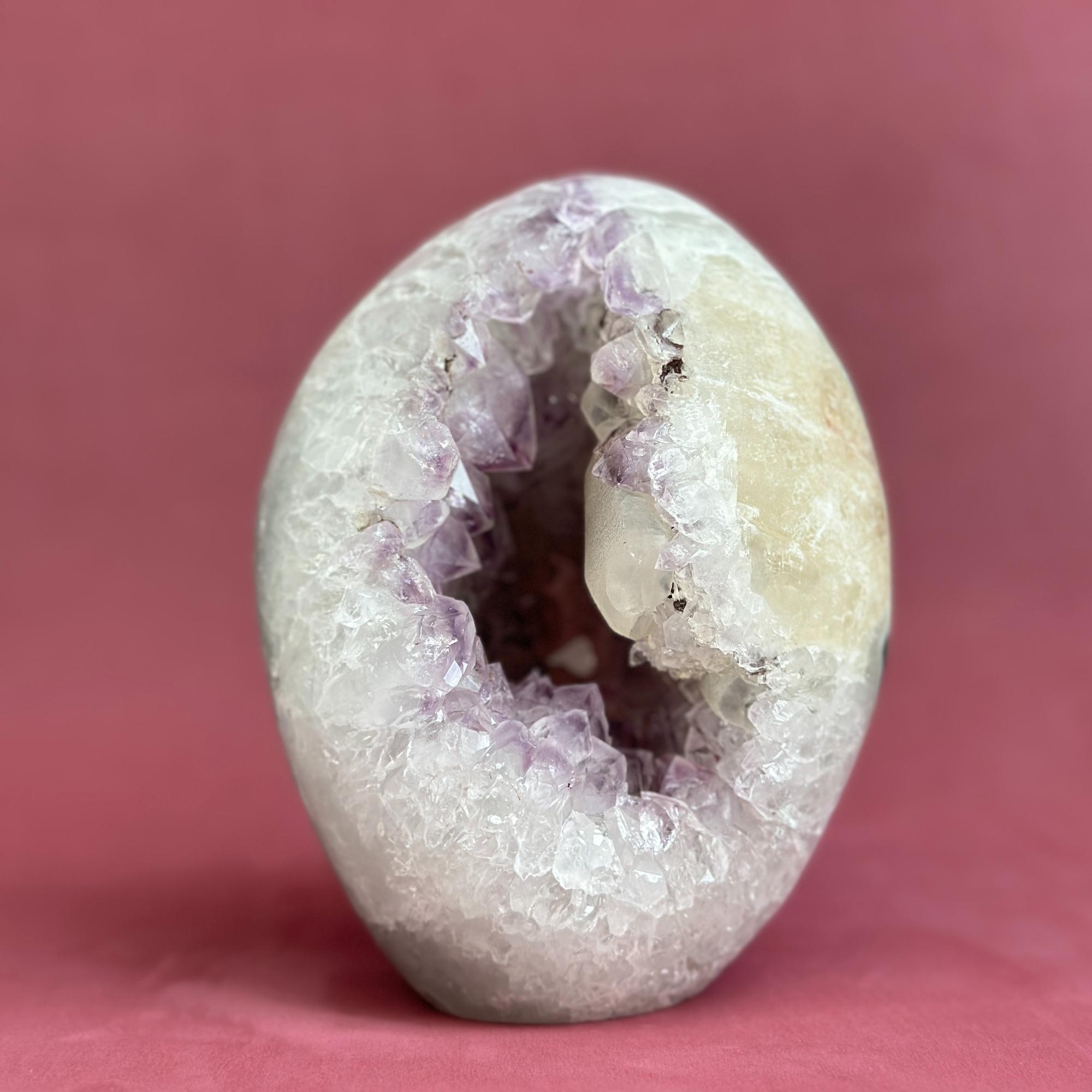 Large Uruguayan Quartz Geode Egg