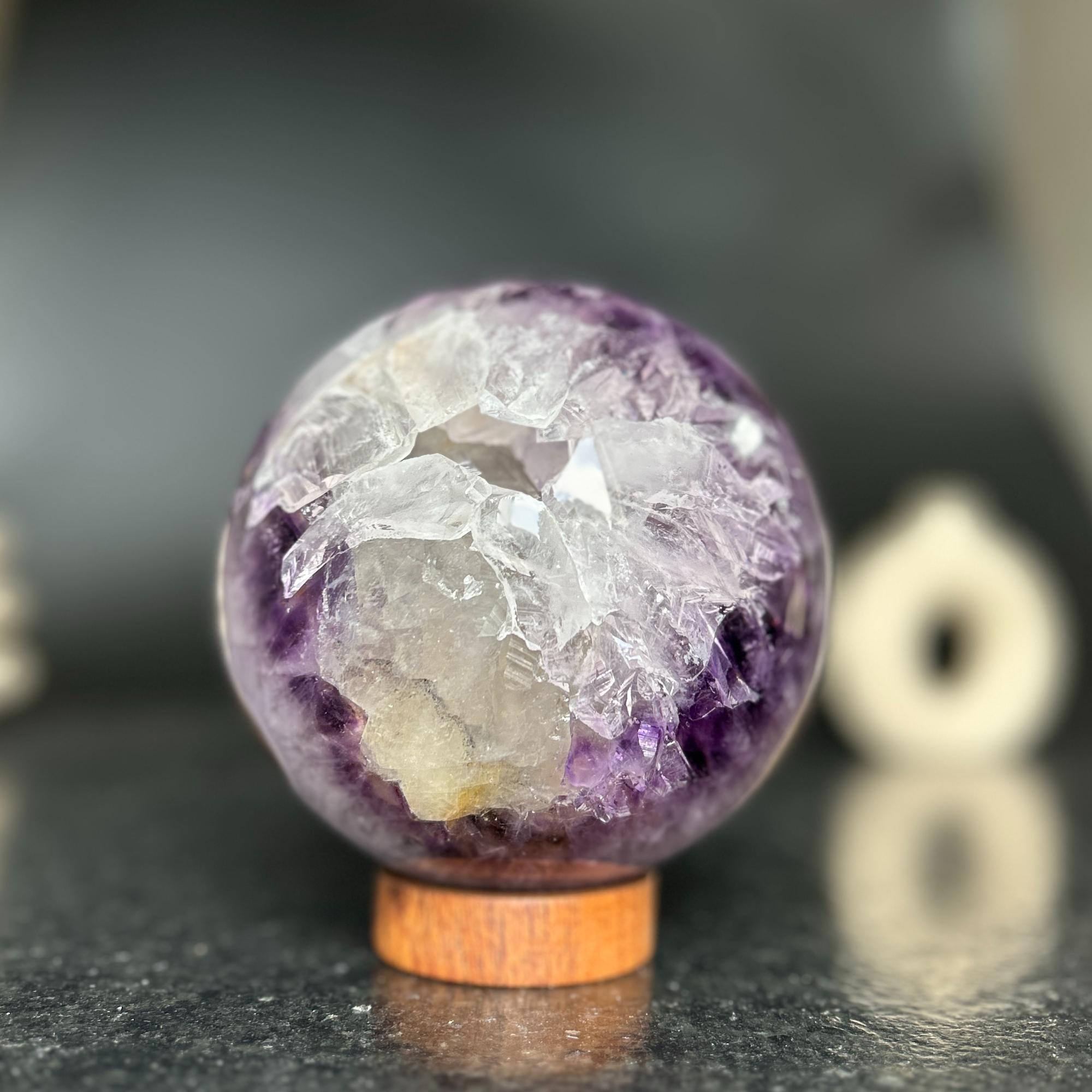 Amethyst Geode Sphere, Crystal Ball, Open Sphere, Extra large sphere