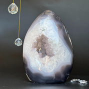 Quartz and Agate Stone Egg, full of colors, just for collectors, 9 Lb Oval Full polished Crystal