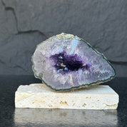 Deep Purple Amethyst Geode Cave, Perfect for Home Decor