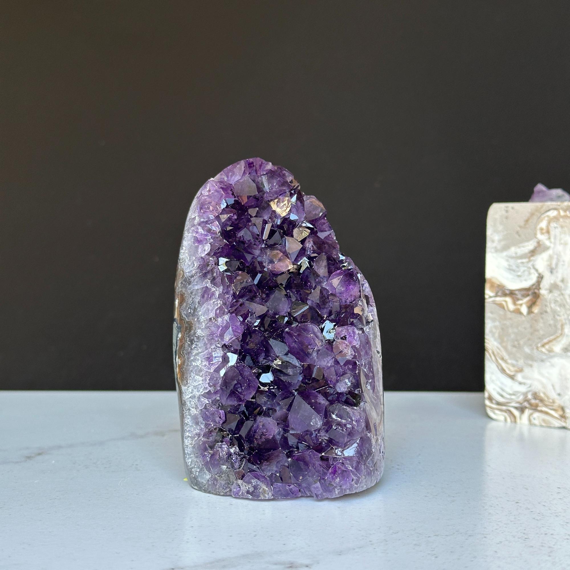 Large Amethyst geode, Unique crystal cluster with Agate formations