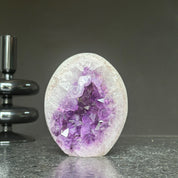 Natural Specimen Egg-Shaped Amethyst Cave, Crystal Quartz Geode Stone, Mineral Energy