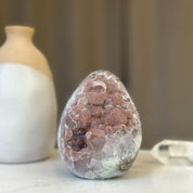 Incredible Pink Microcrystal Stone, Egg shaped crystal piece, AAA quality Oval Full polished Crystal