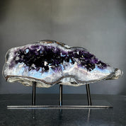 Crystal Geode, home decor with crystals, quartz and amethyst find, Amethyst with agate