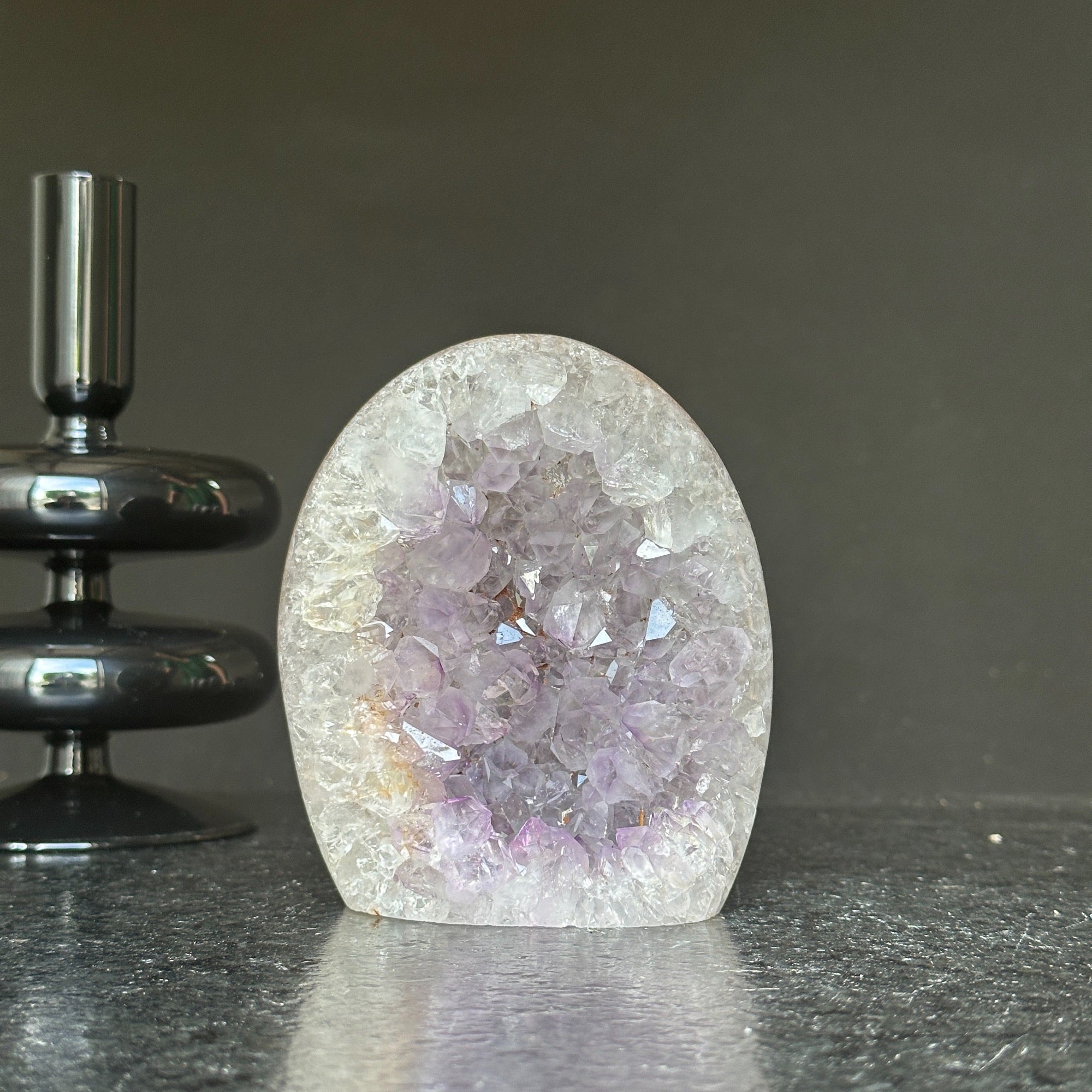 Amethyst Egg, Amethyst Quartz Crystal Cluster with agate formations, Amazing AAA Quality Geode Cave for collectors