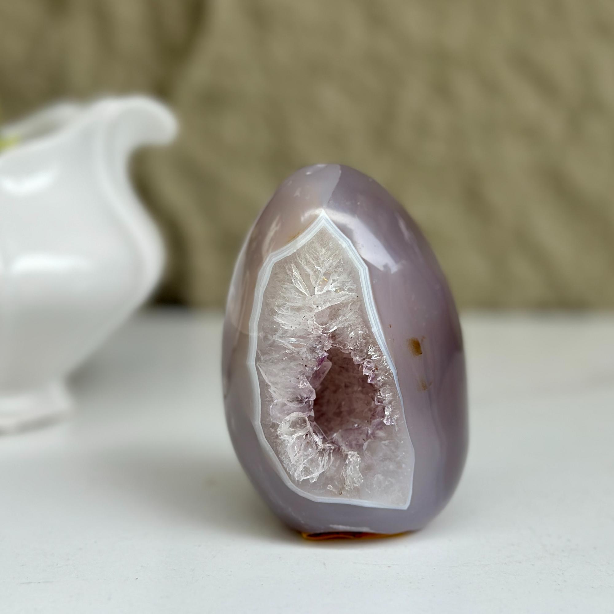 Quartz Crystal Egg Cluster with agate formations, Amazing AAA Quality Geode Cave for collectors