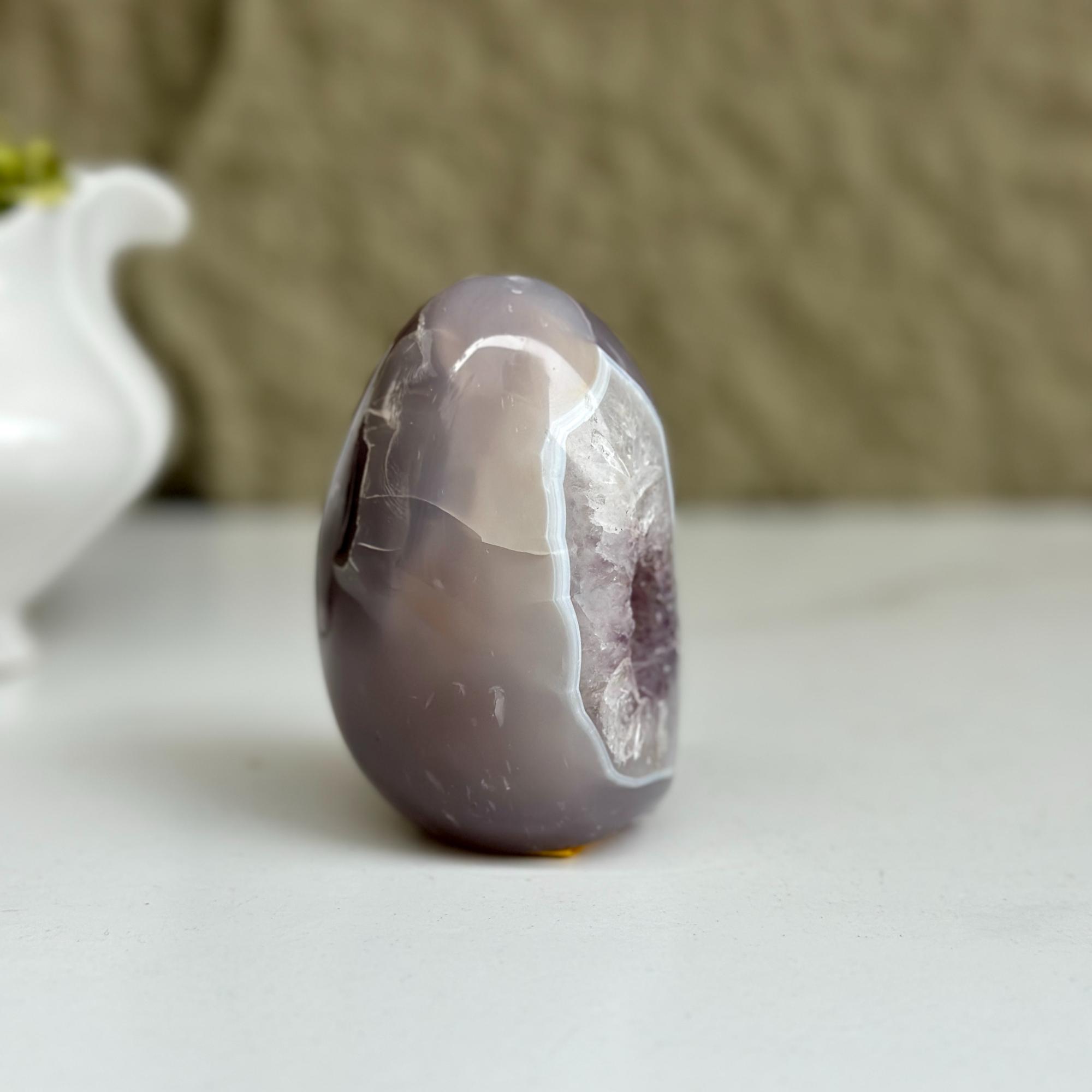 Quartz Crystal Egg Cluster with agate formations, Amazing AAA Quality Geode Cave for collectors