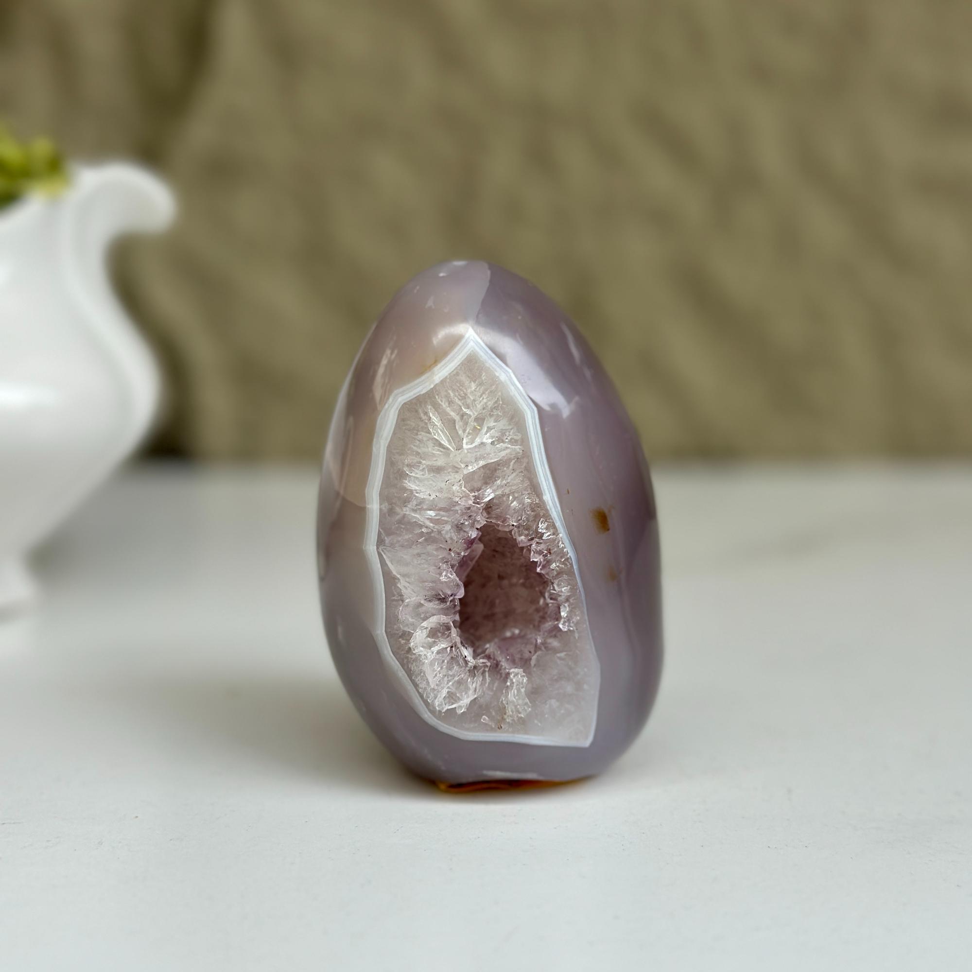 Quartz Crystal Egg Cluster with agate formations, Amazing AAA Quality Geode Cave for collectors