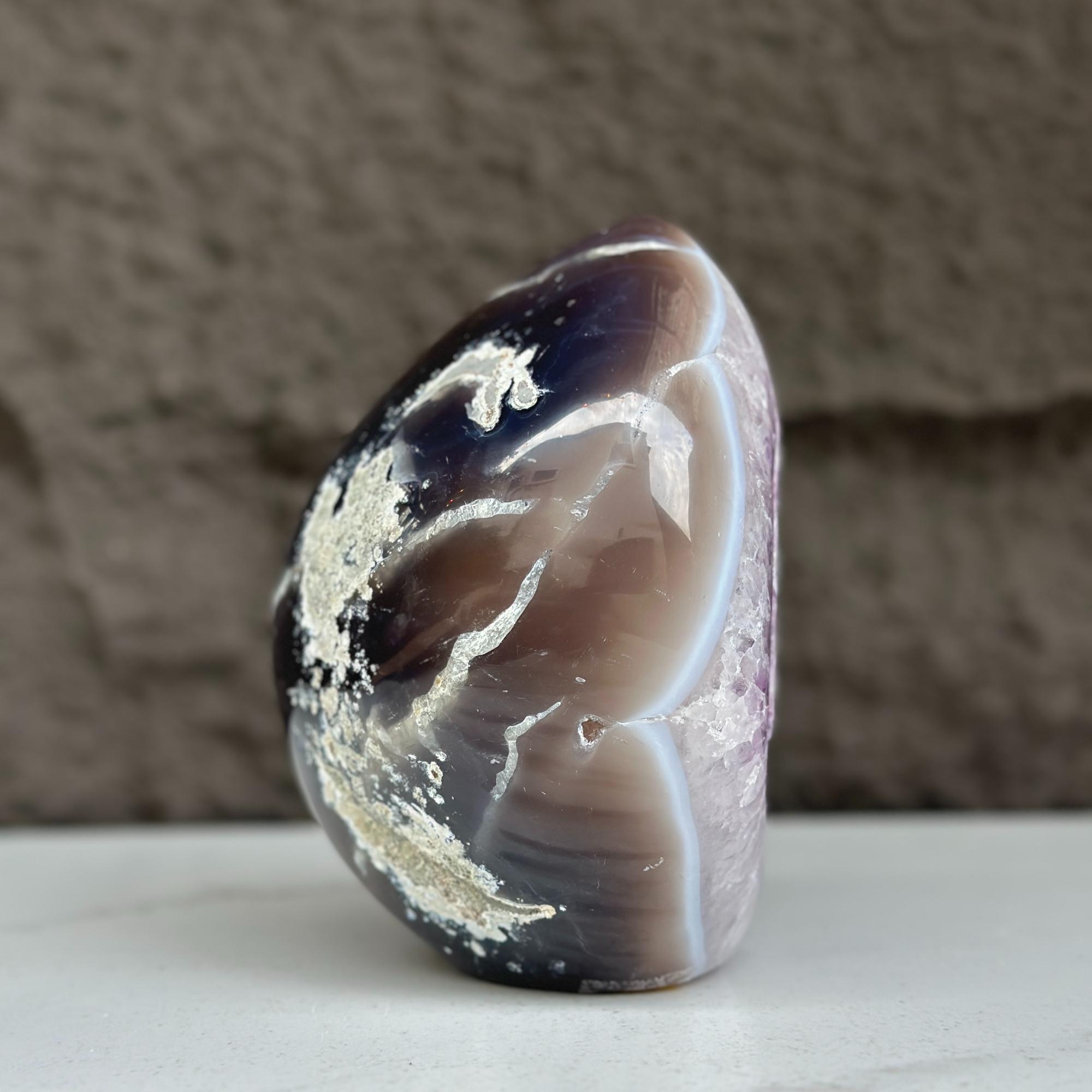 Deep Purple Amethyst Geode Cave, Perfect for Home Decor