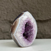 Deep Purple Amethyst Geode Cave, Perfect for Home Decor