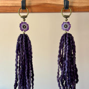 Stalactite and Merino Wool Garland, Door knob tassel, Wall Hanging, multiple uses crystal gift