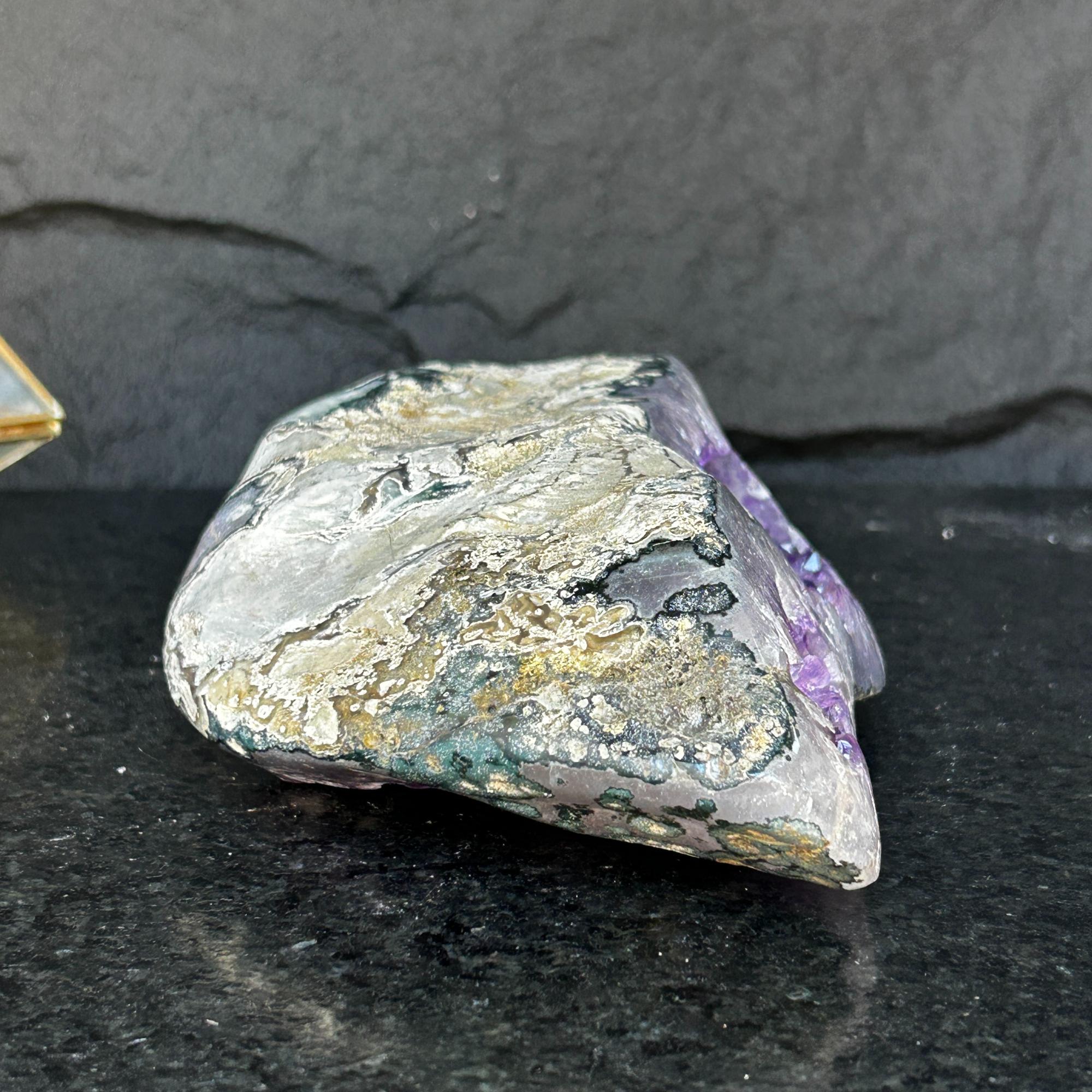 Amethyst and Agate Geode Cave, Large Cave shaped, wonderful piece for collectors, Full polished, Stunning decor Crystal