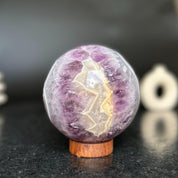 Amethyst gem sphere, Geode decor