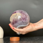 Amethyst gem sphere, Geode decor