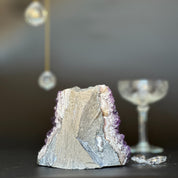 Amethyst geode cave with agate formations