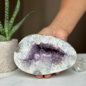 Amethyst cave, amazing small cave geodes, amethysts crystals for decoration, healing crystals