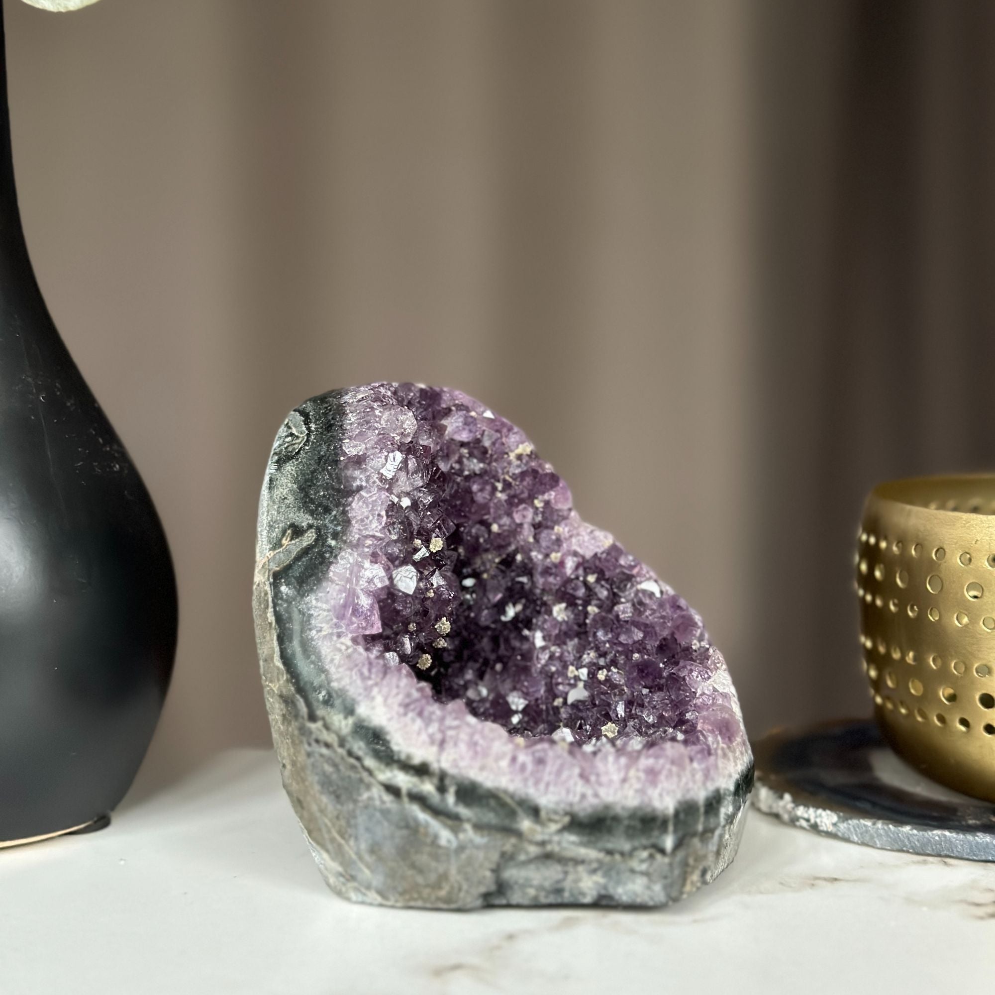 Amethyst geode Large crystal cluster with FREE GIFT BOX