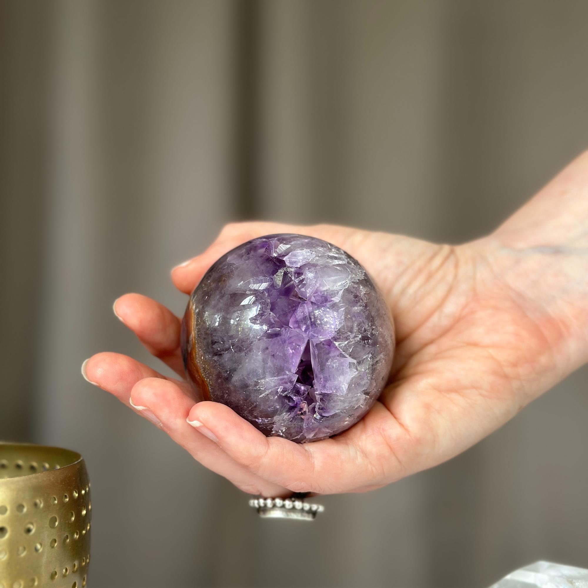 Crystal Ball, Amethyst sphere, Housewarming gift, Agate Sphere