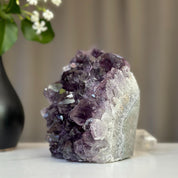 3.7 Lb Amethyst Cave Geode with Agate formations, Huge Crystal Cluster for Collectors
