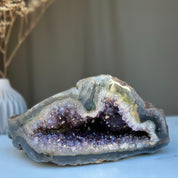 Extra large geode cave, 12 Lb Natural Amethyst crystal, Home Decor Crystal Geode Cave, Tabletop Centerpiece