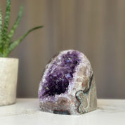 Amethyst geode Unique raw crystal cluster