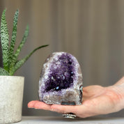 Amethyst geode Unique raw crystal cluster