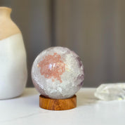 Natural Amethyst Geode Sphere with Stand