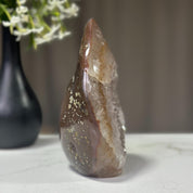 Amethyst and agate flame, Crystal flame for decoration