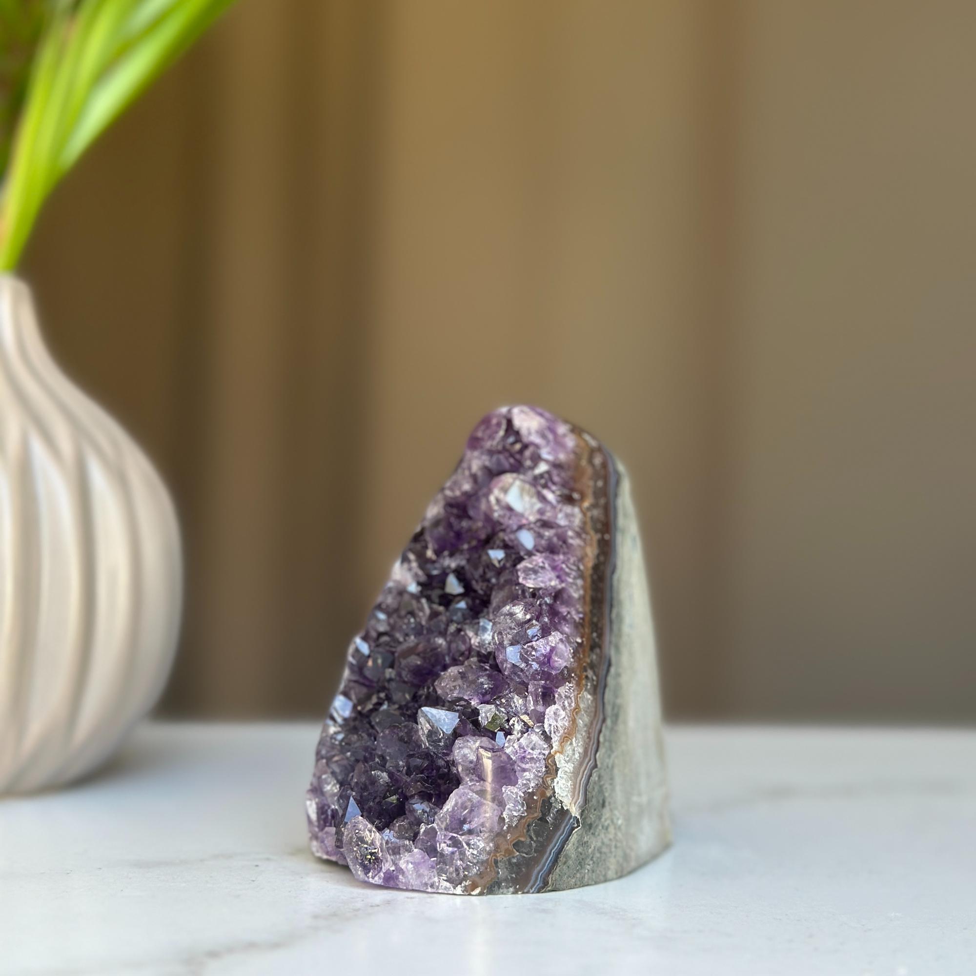 Deep Purple Project Amethyst Crystal ON SALE, galaxy amethyst geode for home decoration
