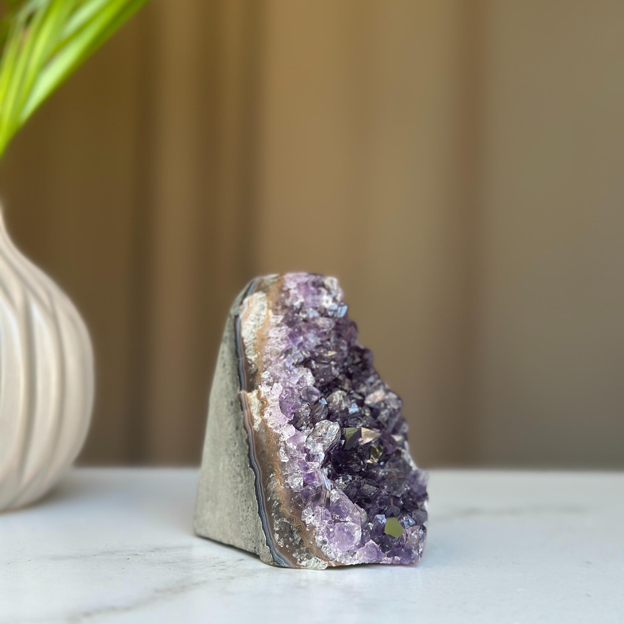Deep Purple Project Amethyst Crystal ON SALE, galaxy amethyst geode for home decoration