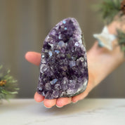 Large Amethyst geode ( 2 Lb.)  Unique crystal cluster with Agate formations