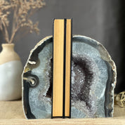 Amethyst Crystal Bookends, Supersized Amethyst bookends, Premium quality crystals, extra large geode bookends